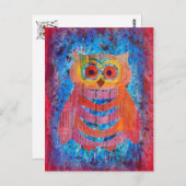 Eule Postkarte (Vorne/Hinten)