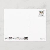 Eule Postkarte (Rückseite)