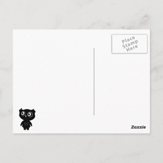 Eule Postkarte (Rückseite)