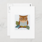 Eule-Postkarte Postkarte (Vorne/Hinten)
