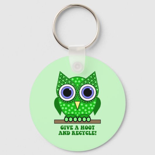 Eule recycle schlüsselanhänger (Vorderseite)