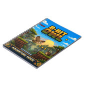 Eule, Retro-8-Bit-Pixelkunst Notizblock (Linke Seite)