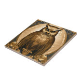 Eule Retro Art Deco Fliese (Seite)