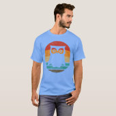 Eule Retro-Stil Vintage T-Shirt (Vorne ganz)