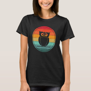 Eule Retro Vogel Stil Vintage T-Shirt