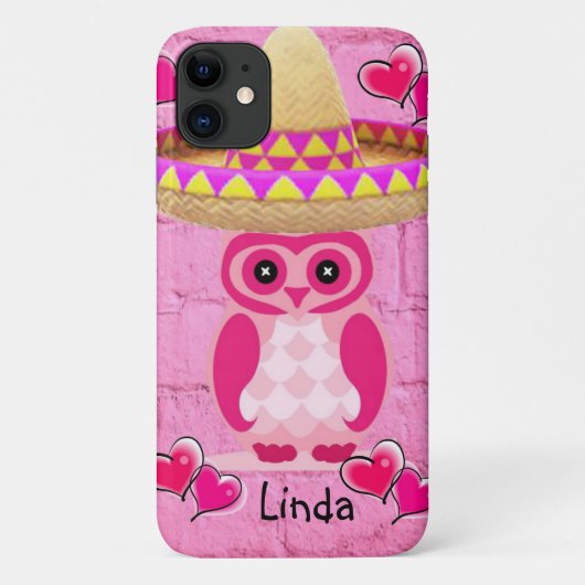 Eule Rosa iPhone-Hülle Case-Mate iPhone Hülle (Rückseite)