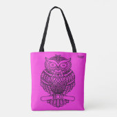 Eule (rosa) - Tasche (Rückseite)