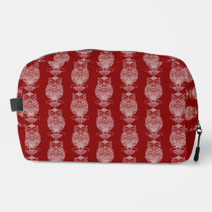 Eule (rot) - Dopp Kit Waschbeutel