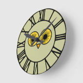 Eule Runde Wanduhr (Winkel)
