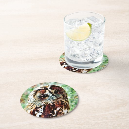 EULE RUNDER PAPPUNTERSETZER (Vor Ort)