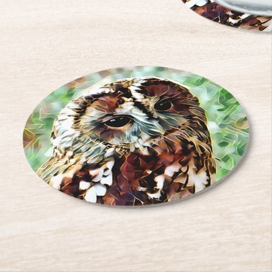 EULE RUNDER PAPPUNTERSETZER (Angewinkelt)