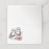 Eule Rustikale Landhochzeit Boho-Hochzeit Platzkarte (Außenseite Aufgefaltet)