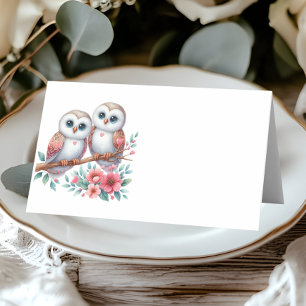Eule Rustikale Landhochzeit Boho-Hochzeit Platzkarte