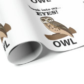 Eule schaut in meine Augen Geschenkpapier (Rolleneckpunkt)