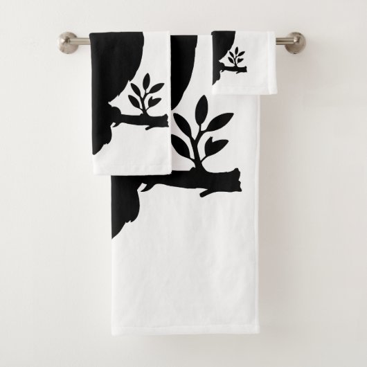 Eule - Scherenschnitt Badhandtuch Set (Insitu)