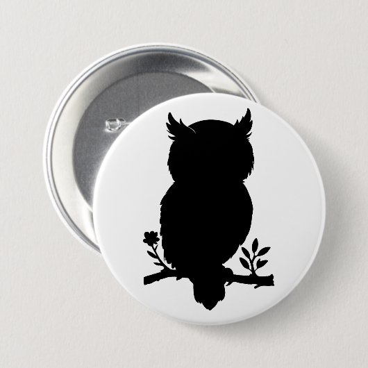 Eule - Scherenschnitt Button (Vorne & Hinten)