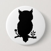 Eule - Scherenschnitt Button (Vorderseite)