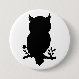 Eule - Scherenschnitt Button