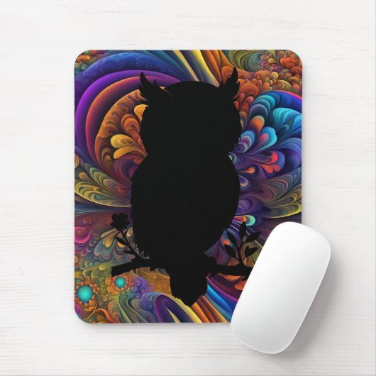 Eule - Scherenschnitt Mousepad (Mit Mouse)