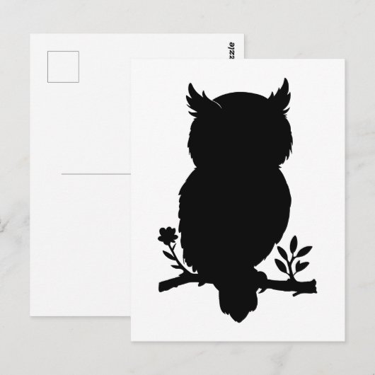 Eule - Scherenschnitt Postkarte (Vorne/Hinten)