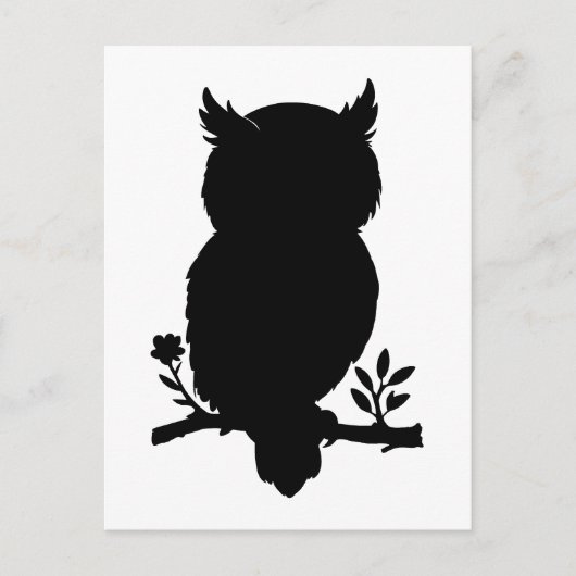 Eule - Scherenschnitt Postkarte (Vorderseite)