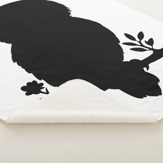 Eule - Scherenschnitt Sherpadecke (3/4)