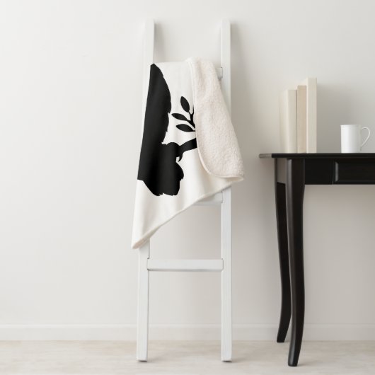 Eule - Scherenschnitt Sherpadecke (Beispiel)