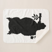 Eule - Scherenschnitt Sherpadecke (Vorderseite (Horizontal))