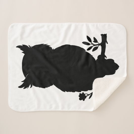 Eule - Scherenschnitt Sherpadecke (Vorderseite (Horizontal))