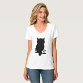 Eule - Scherenschnitt T-Shirt (Vorderseite Vollansicht)