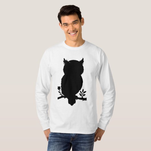 Eule - Scherenschnitt T-Shirt (Vorne ganz)