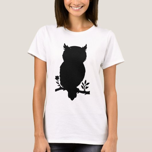 Eule - Scherenschnitt T-Shirt (Vorderseite)