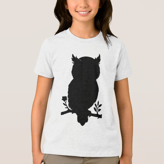 Eule - Scherenschnitt Tri-Blend Shirt (Vorderseite)