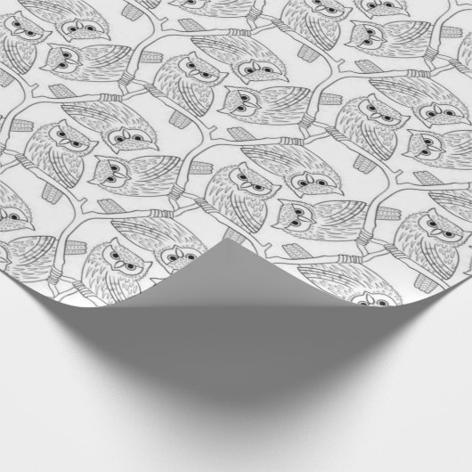 Eule! Schleifpapier Geschenkpapier (Ecke)