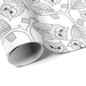 Eule! Schleifpapier Geschenkpapier (Rolleneckpunkt)