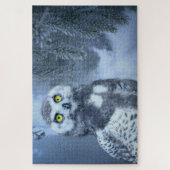 Eule Schnee Schnee Eule Vogel Winter Wald Puzzle (Vertikal)