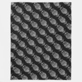 Eule (schwarz) - Fließdecke Fleecedecke (Vorderseite)