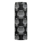Eule (schwarz) - Thermobecher Thermosbecher (Rückseite)