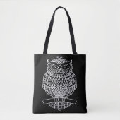 Eule (schwarz) - Tote Tasche (Vorderseite)