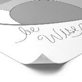 Eule - sei weise poster (Ecke)