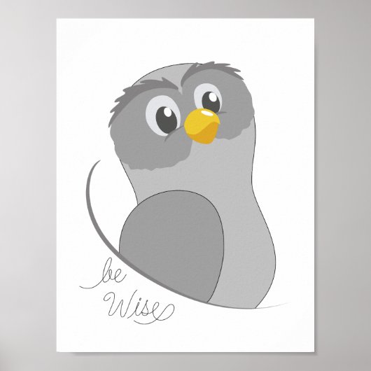 Eule - sei weise poster (Vorne)