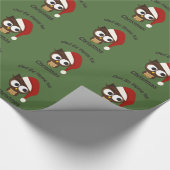 Eule sei zu Weihnachten Zuhause! Geschenkpapier (Ecke)