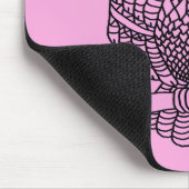 Eule (Single pink) - Mauspad (Ecke)
