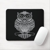 Eule (Single schwarz) - Maus-Pad Mousepad (Mit Mouse)