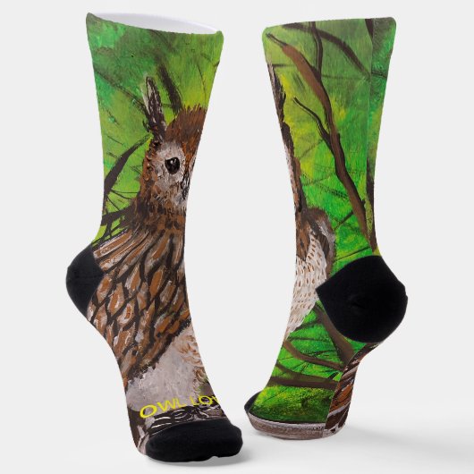 Eule Socken (Gewinkelt)