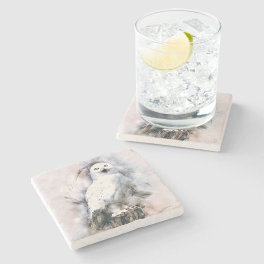 Eule Steinuntersetzer (Seitenansicht)