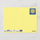 Eule Sun Owl Postkarte (Rückseite)