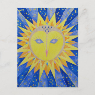 Eule Sun Owl Postkarte