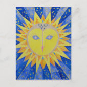 Eule Sun Owl Postkarte (Vorderseite)