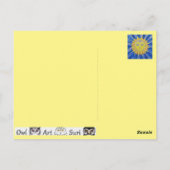 Eule Sunowl Postkarte (Rückseite)